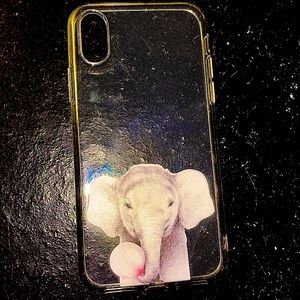 A clear iPhone XS elephant phone case with balloon!!